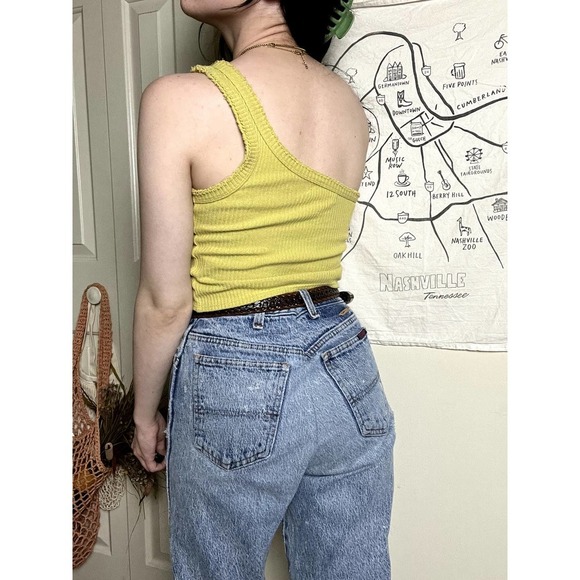 Urban Outfitters XS one shoulder top moss - Picture 4 of 6